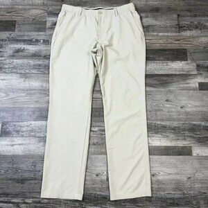 Under Armour UA Match Play Golf Pants Mens Size 38x34 Khaki Performance Slacks